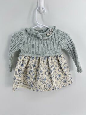 Shabby Chic Baby Girl‎ Floral Sweater Dress - 6/9 months